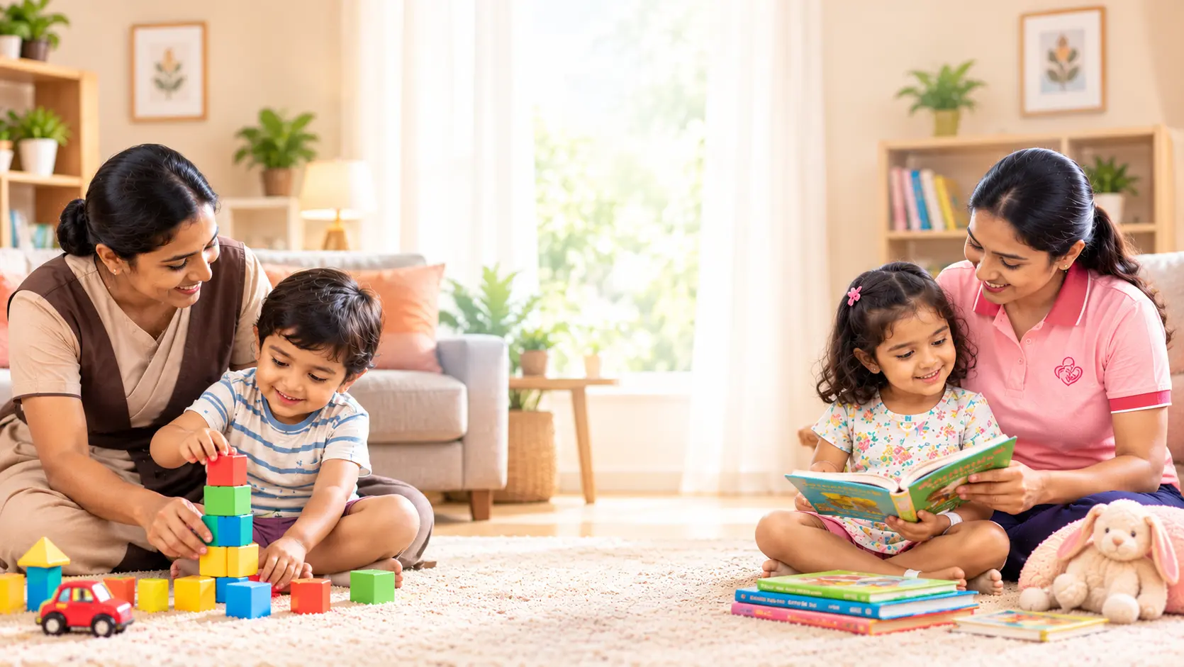 Parent comparing an ayah and a trained verified nanny for their baby in Bangalore